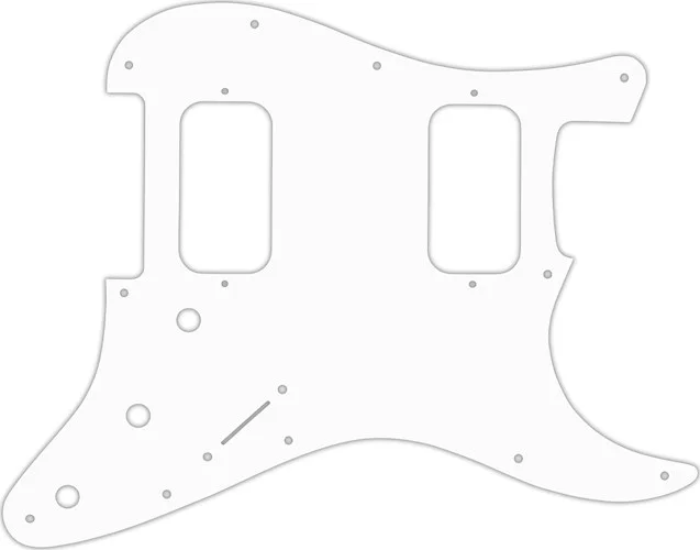 WD Custom Pickguard For Fender Big Apple Or Double Fat Stratocaster #02 White