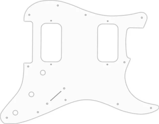 WD Custom Pickguard For Fender Big Apple Or Double Fat Stratocaster #02T White Thin