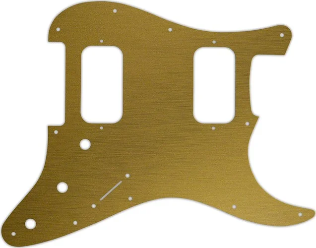 WD Custom Pickguard For Fender Big Apple Or Double Fat Stratocaster #14 Simulated Brushed Gold/Black