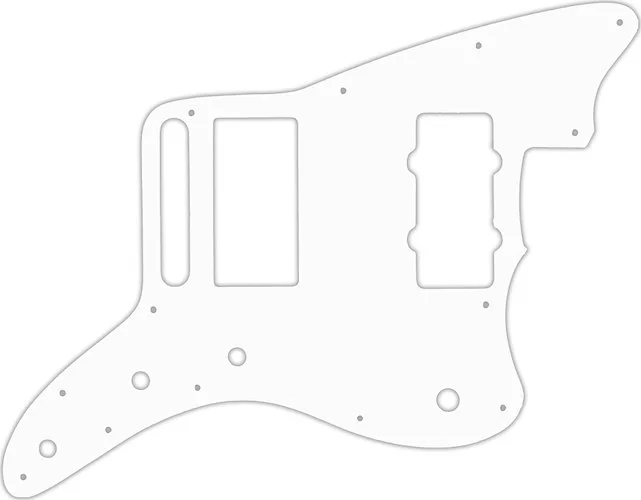 WD Custom Pickguard For Fender Blacktop Jazzmaster #02T White Thin