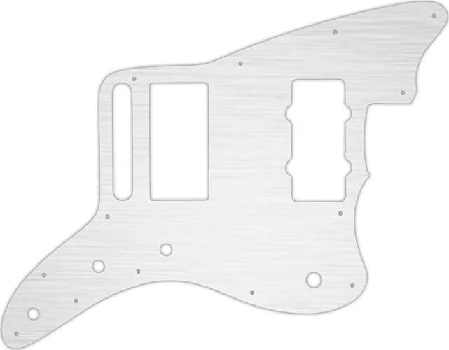 WD Custom Pickguard For Fender Blacktop Jazzmaster #13 Simulated Brushed Silver/Black PVC