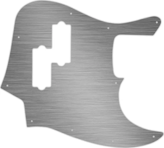 WD Custom Pickguard For Fender Blacktop Jazz Bass #13 Simulated Brushed Silver/Black PVC