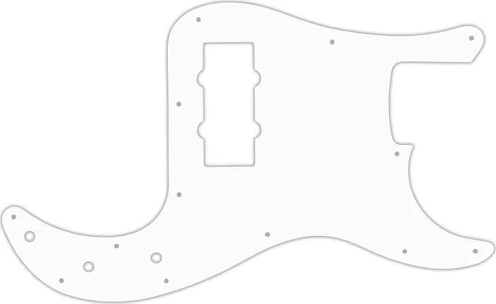 WD Custom Pickguard For Fender Blacktop Precision Bass #02T White Thin