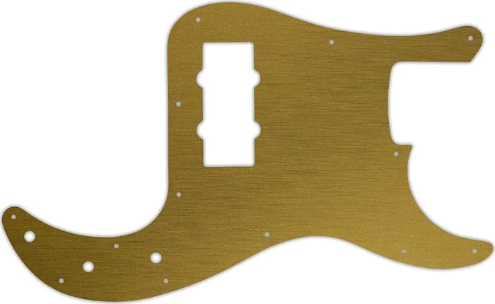 WD Custom Pickguard For Fender Blacktop Precision Bass #14 Simulated Brushed Gold/Black PVC