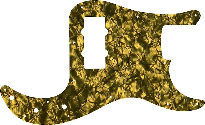 WD Custom Pickguard For Fender Blacktop Precision Bass #28GD Gold Pearl/Black/White/Black