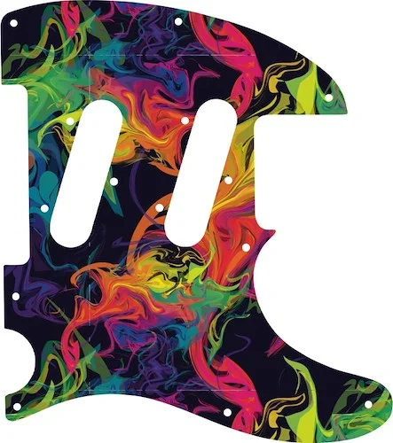 WD Custom Pickguard For Fender Classic Player Triple Telecaster #GP01 Rainbow Paint Swirl Graphic