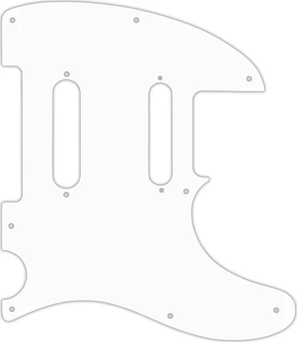 WD Custom Pickguard For Fender Deluxe Nashville Telecaster #02T White Thin