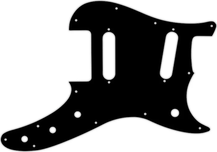 WD Custom Pickguard For Fender Duo-Sonic Offset SS #01T Black Thin
