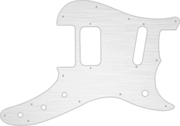 WD Custom Pickguard For Fender Duo-Sonic Offset HS #13 Simulated Brushed Silver/Black PVC