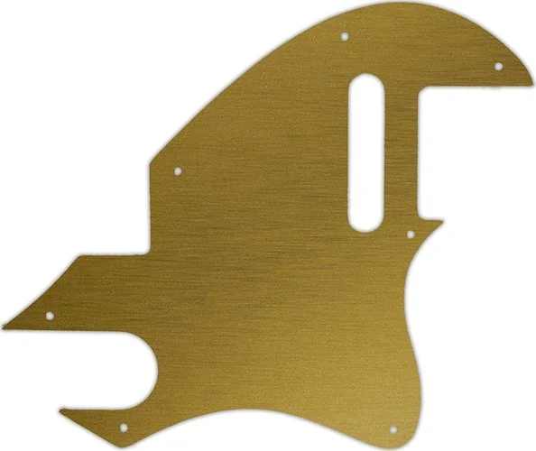 WD Custom Pickguard For Fender F-Hole Telecaster #14 Simulated Brushed Gold/Black PVC