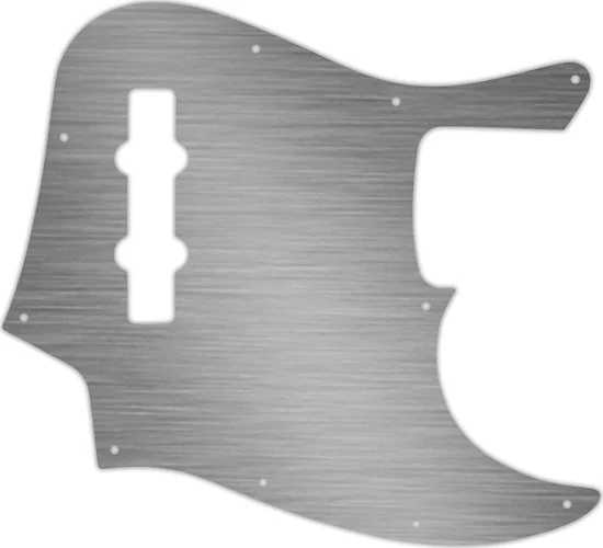 WD Custom Pickguard For Fender Highway One Jazz Bass #13 Simulated Brushed Silver/Black PVC