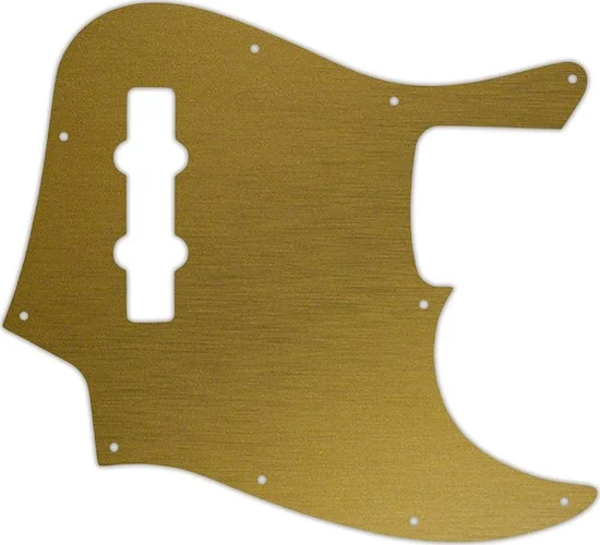 WD Custom Pickguard For Fender Highway One Jazz Bass #14 Simulated Brushed Gold/Black PVC