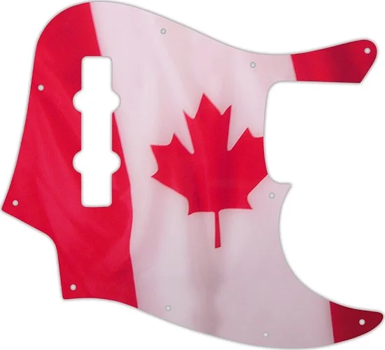 WD Custom Pickguard For Fender Highway One Jazz Bass #G11 Canadian Flag Graphic