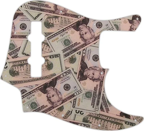 WD Custom Pickguard For Fender Highway One Jazz Bass #G16 Money Graphic