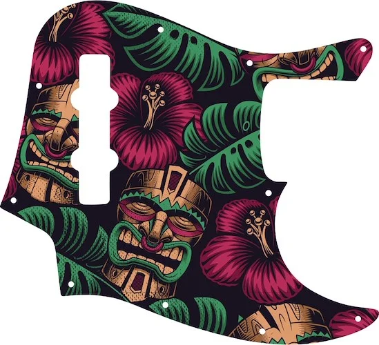 WD Custom Pickguard For Fender Highway One Jazz Bass #GAL01 Aloha Tiki Graphic