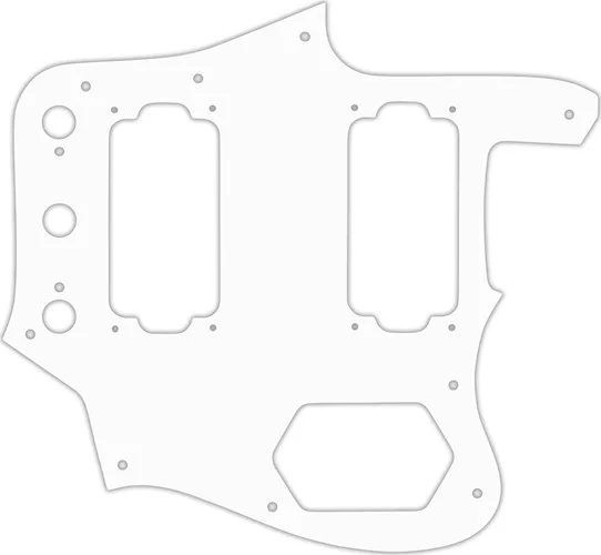 WD Custom Pickguard For Fender Jaguar Special Edition HH #02T White Thin