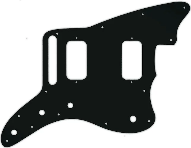 WD Custom Pickguard For Fender Jazzmaster HH #01A Black Acrylic