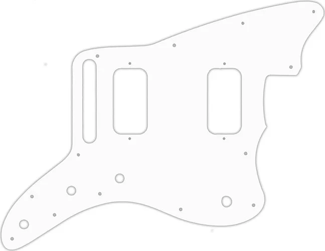 WD Custom Pickguard For Fender Jazzmaster HH #02T White Thin