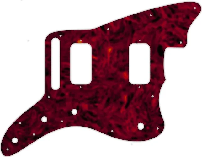 WD Custom Pickguard For Fender Jazzmaster HH #05T Tortoise Shell Solid (Semi-Transparent)