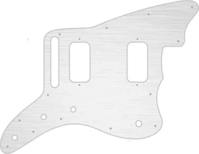 WD Custom Pickguard For Fender Jazzmaster HH #13 Simulated Brushed Silver/Black PVC