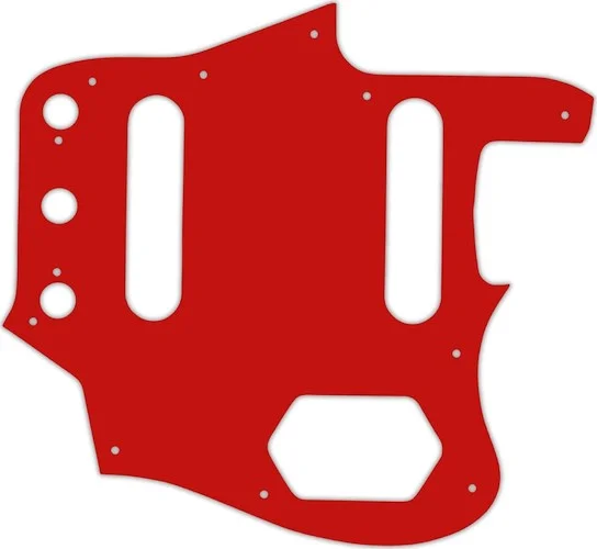 WD Custom Pickguard For Fender Johnny Marr Signature Series Jaguar #07 Red/White/Red