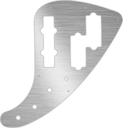 WD Custom Pickguard For Fender JP-90 Jazz Bass #13 Simulated Brushed Silver/Black PVC