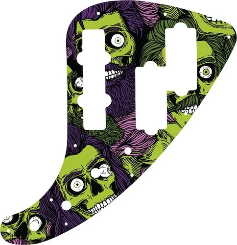 WD Custom Pickguard For Fender JP-90 Jazz Bass #GHA02 Zombeard Graphic