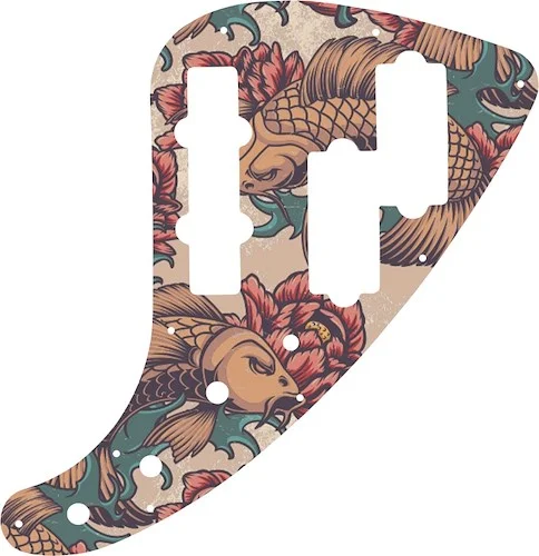 WD Custom Pickguard For Fender JP-90 Jazz Bass #GT01 Koi Tattoo Graphic