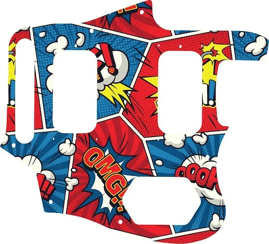 WD Custom Pickguard For Fender Kurt Cobain Signature Series Jaguar #GCM01 Comic Book Graphic