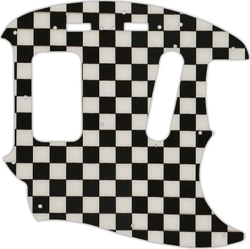 WD Custom Pickguard For Fender Kurt Cobain Mustang #CK01 Checkerboard Graphic