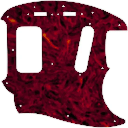 WD Custom Pickguard For Fender Kurt Cobain Mustang #05T Tortoise Shell Solid (Semi-Transparent)