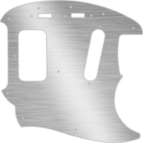 WD Custom Pickguard For Fender Kurt Cobain Mustang #13 Simulated Brushed Silver/Black PVC