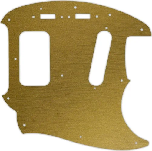 WD Custom Pickguard For Fender Kurt Cobain Mustang #14 Simulated Brushed Gold/Black PVC