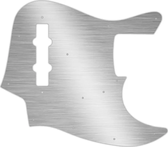 WD Custom Pickguard For Fender Made In Japan Jazz Bass #13 Simulated Brushed Silver/Black PVC