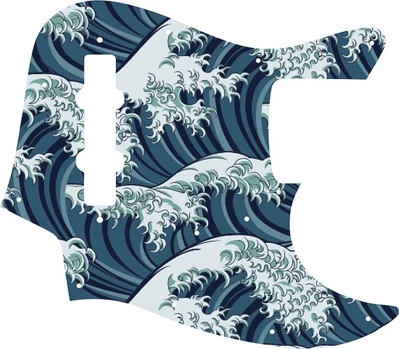 WD Custom Pickguard For Fender Made In Japan Jazz Bass #GT02 Japanese Wave Tattoo Graphic