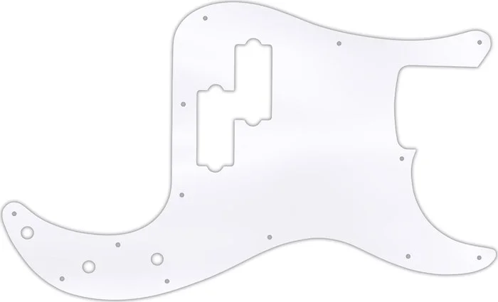 WD Custom Pickguard For Fender Made In Mexico Standard Precision Bass #45 Clear Acrylic