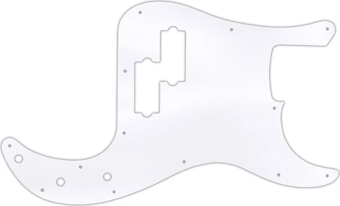 WD Custom Pickguard For Fender Made In Mexico Standard Precision Bass #45T Clear Acrylic Thin