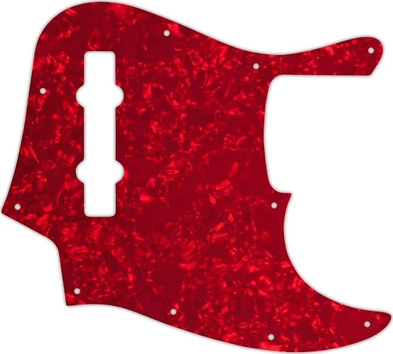 WD Custom Pickguard For Fender Made In Mexico 5 String Jazz Bass #28R Red Pearl/White/Black/White