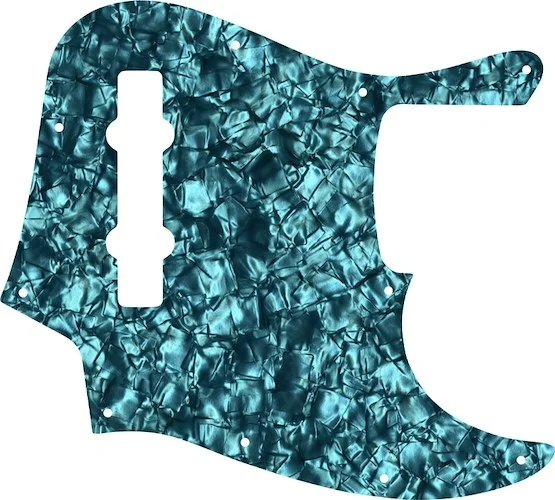 WD Custom Pickguard For Fender Made In Mexico 5 String Jazz Bass #28AQ Aqua Pearl/Black/White/Black