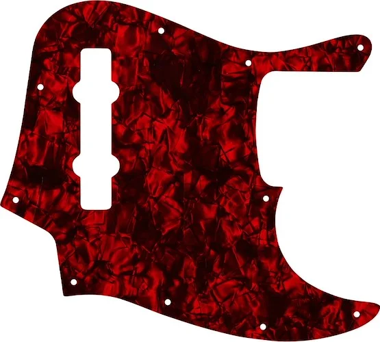 WD Custom Pickguard For Fender Made In Mexico 5 String Jazz Bass #28DRP Dark Red Pearl/Black/White/Black