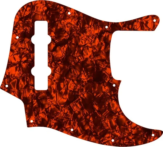 WD Custom Pickguard For Fender Made In Mexico 5 String Jazz Bass #28OP Orange Pearl/Black/White/Black