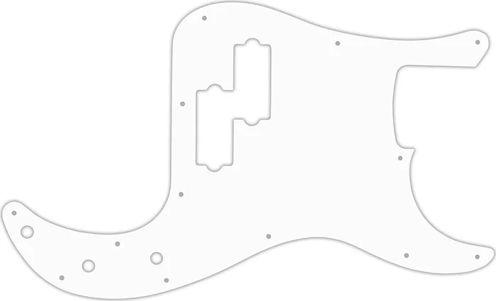 WD Custom Pickguard For Fender Made In Mexico Standard Precision Bass #02M White Matte