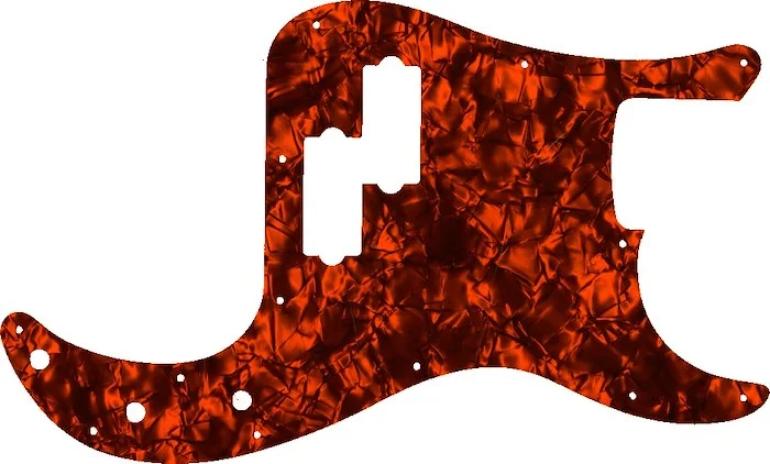 WD Custom Pickguard For Fender Made In Mexico Standard Precision Bass #28OP Orange Pearl/Black/White/Black