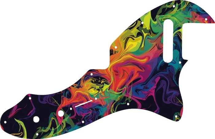 WD Custom Pickguard For Fender Made In Mexico '69 Telecaster Thinline Reissue #GP01 Rainbow Paint Swirl Graphic