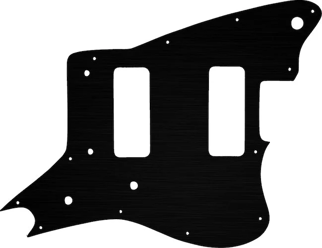 WD Custom Pickguard For Fender Modern Player Jaguar - Custom Designed #27 Simulated Black Anodized