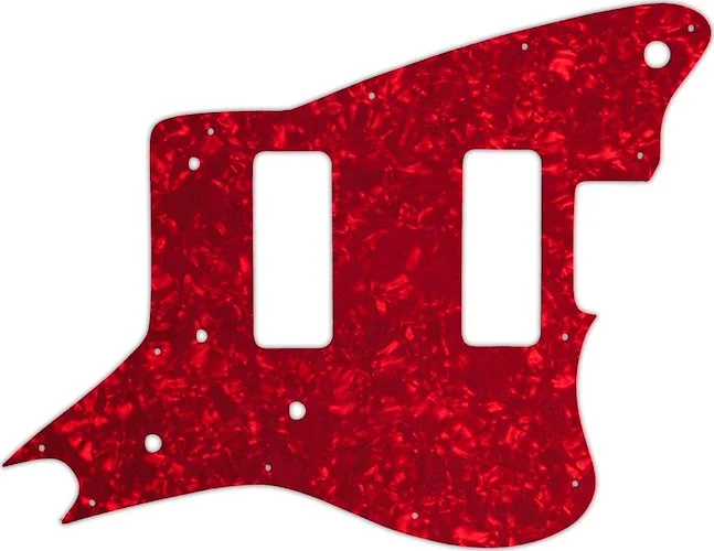 WD Custom Pickguard For Fender Modern Player Jaguar - Custom Designed #28R Red Pearl/White/Black/Whi