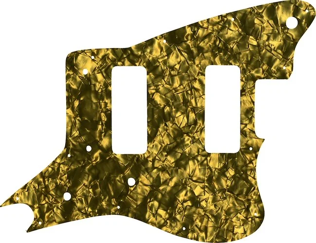 WD Custom Pickguard For Fender Modern Player Jaguar - Custom Designed #28GD Gold Pearl/Black/White/Black
