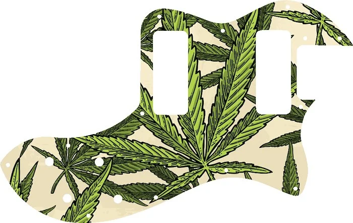 WD Custom Pickguard For Fender Modern Player Telecaster Thinline Deluxe #GC02 Cannabis Leaf Graphic