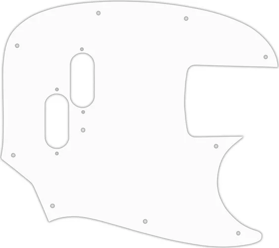 WD Custom Pickguard For Fender Mustang Bass Reissue #02 White