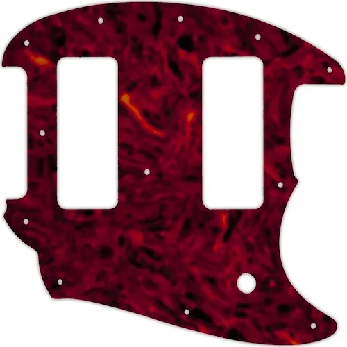 WD Custom Pickguard For Fender OffSet Series Mustang #05T Tortoise Shell Solid (Semi-Transparent)